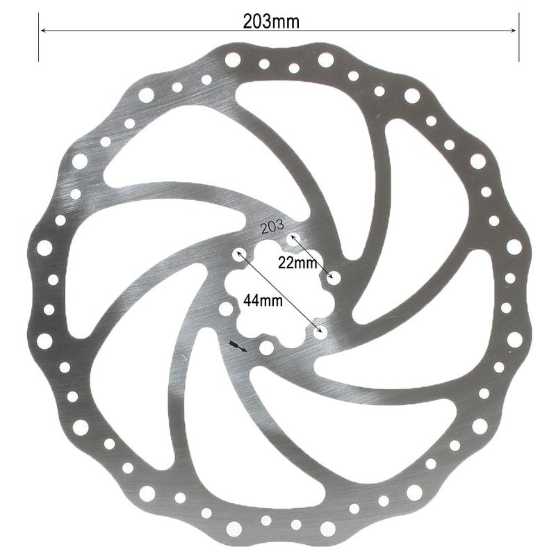 Litetop 203mm Disc Brake Rotor with 6 Bolts Stainless Steel Bicycle Rotors Fit for Road Bike, Mountain Bike, MTB, BMX (Stainless Steel, 2pcs) - Image 3